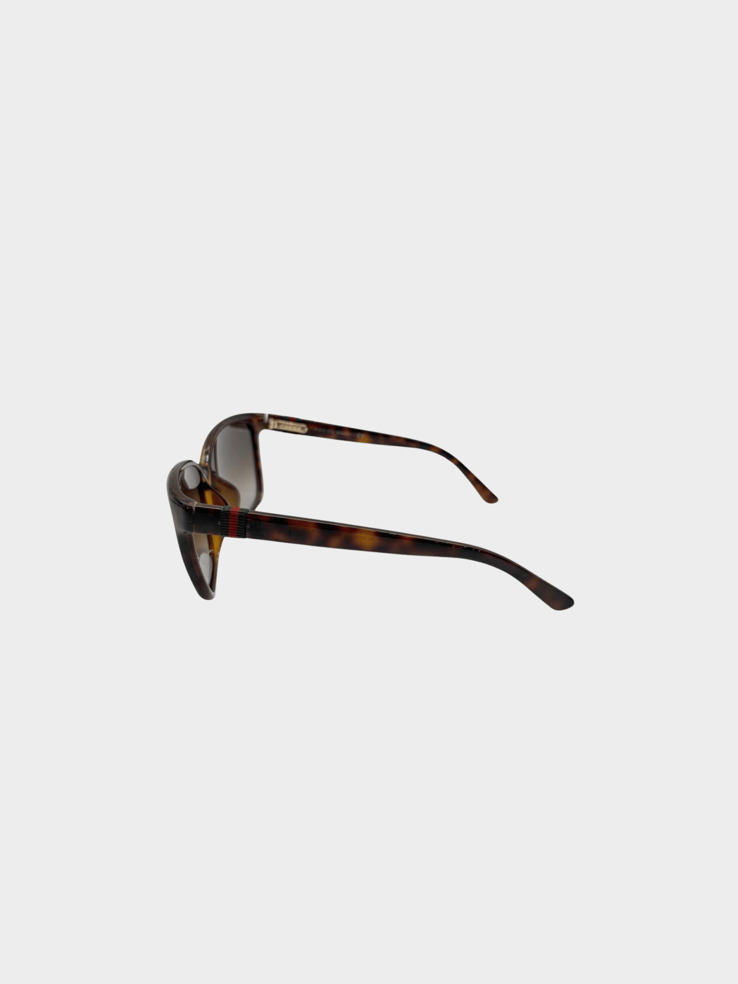Gucci 2010s Brown Tortoiseshell Sunglasses