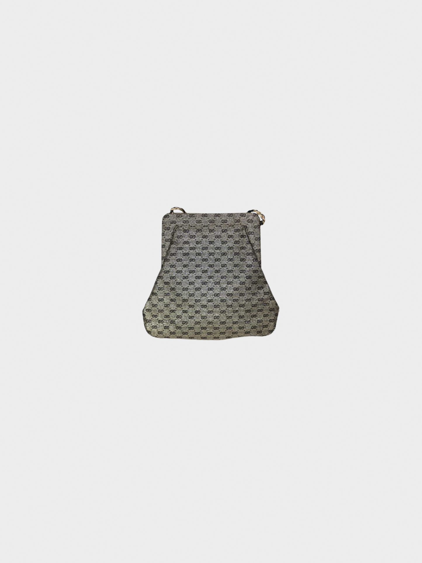 Gucci 1990s Metallic Nickel Evening Bag