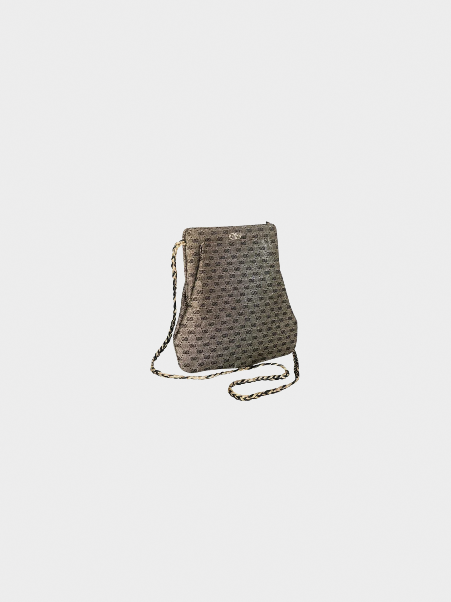 Gucci 1990s Metallic Nickel Evening Bag