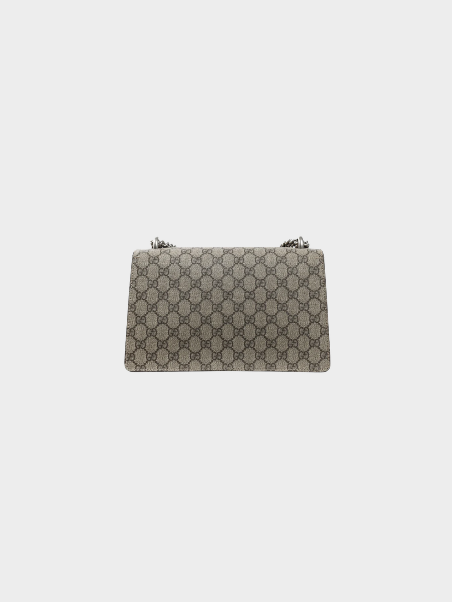 Gucci 2010s Dionysus Beige & Ebony GG Supreme Canvas Medium Shoulder Bag