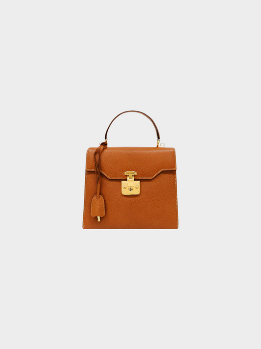 Gucci 1990s Brown Lady Lock Handbag