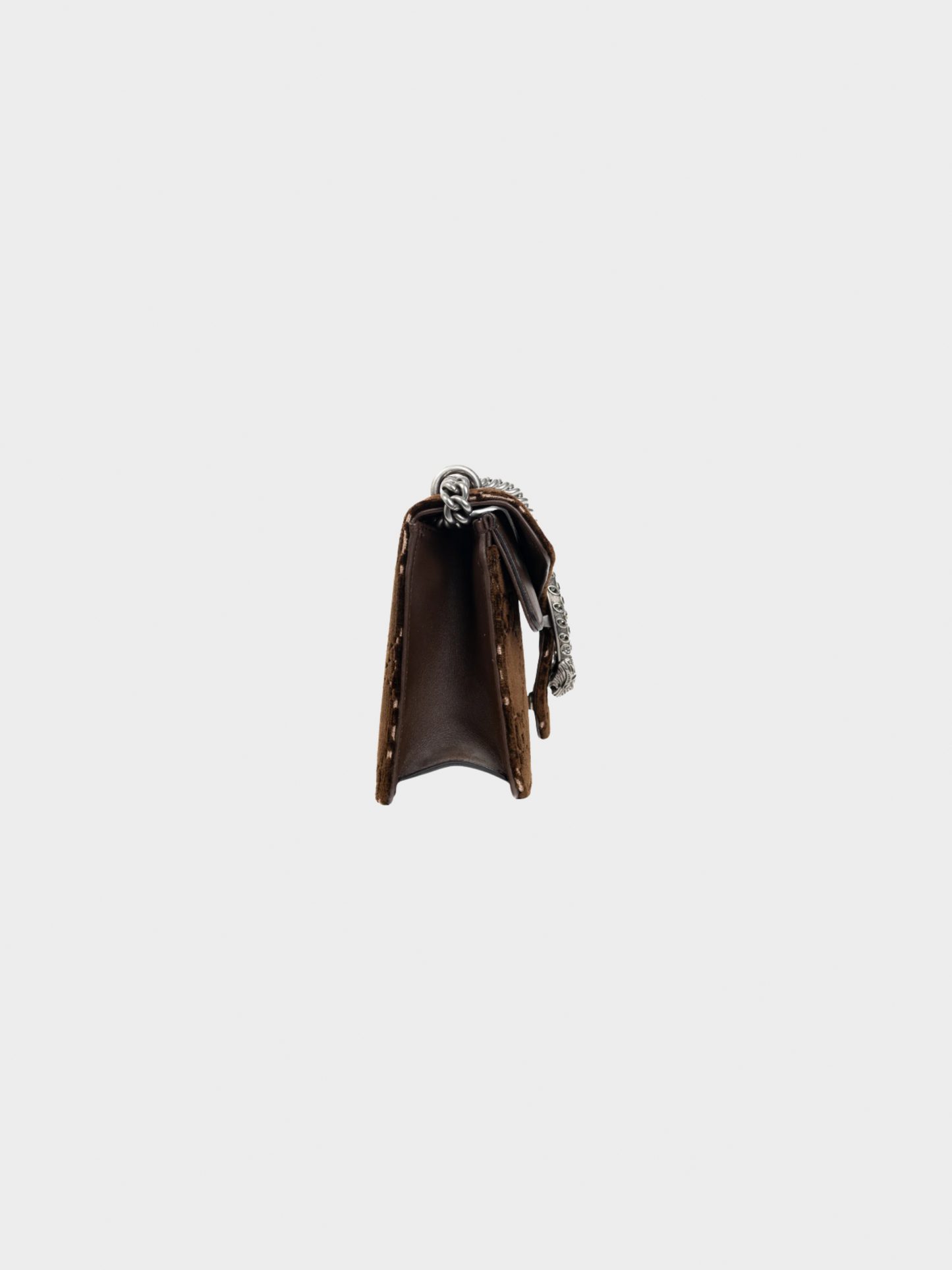 Gucci 2010s Dionysus Brown Velvet GG Monogram Medium Shoulder Bag
