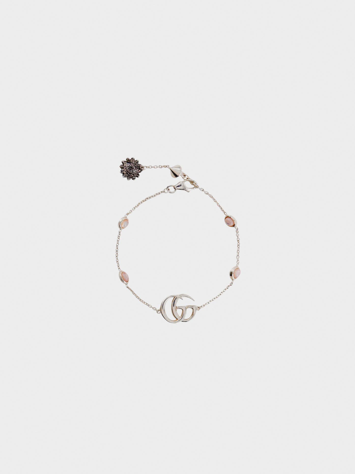 Gucci 2010s Silver Double G Mother of Pearl Bracelet