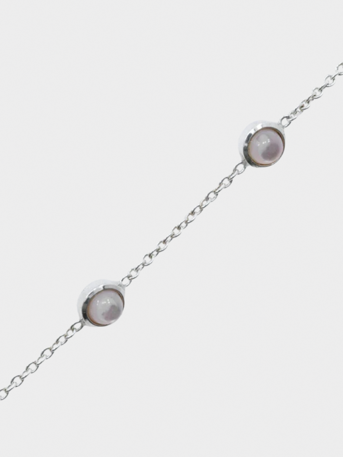 Gucci 2010s Silver Double G Mother of Pearl Bracelet