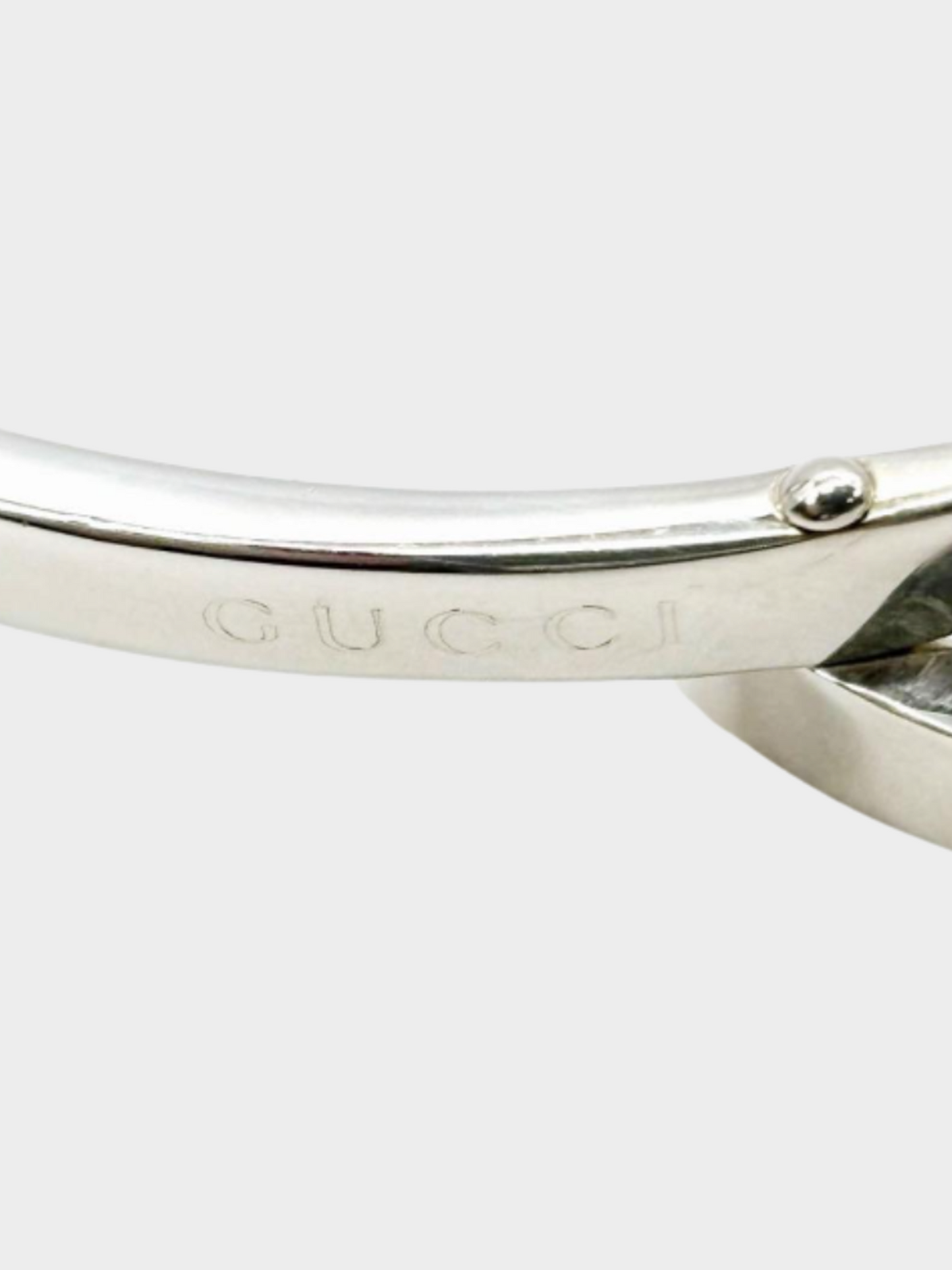 Gucci 2000s Silver Gucci Engraved Bracelet