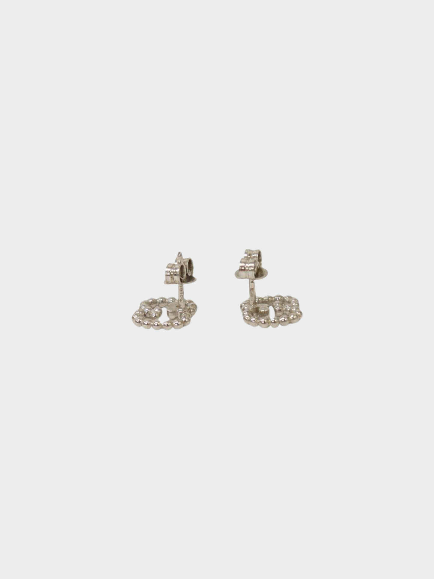 Gucci 2000s Silver Ball Chain Double G Earrings