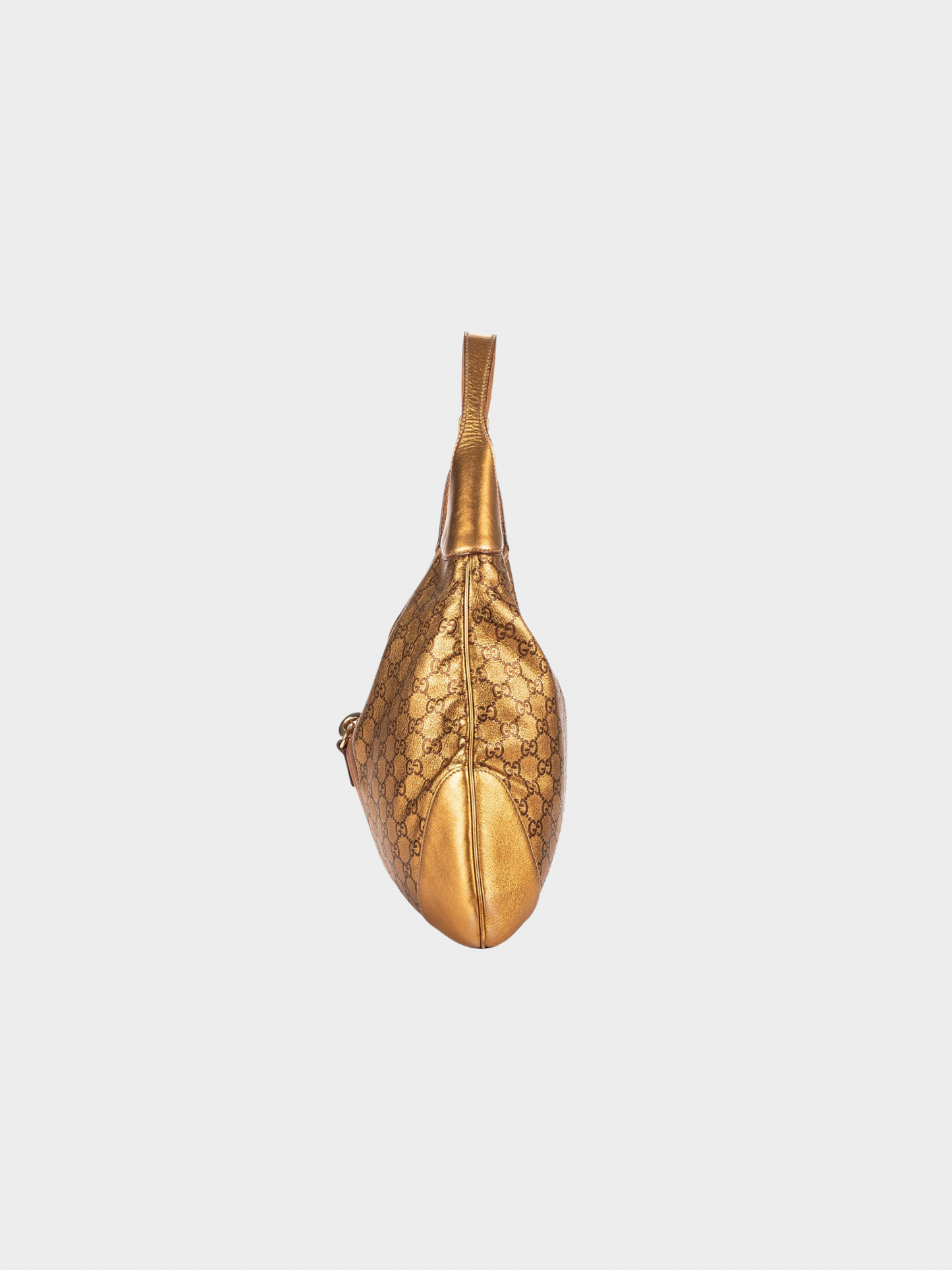 Gucci 2000s Gold Guccissima Leather Jackie O Bouvier Medium Hobo