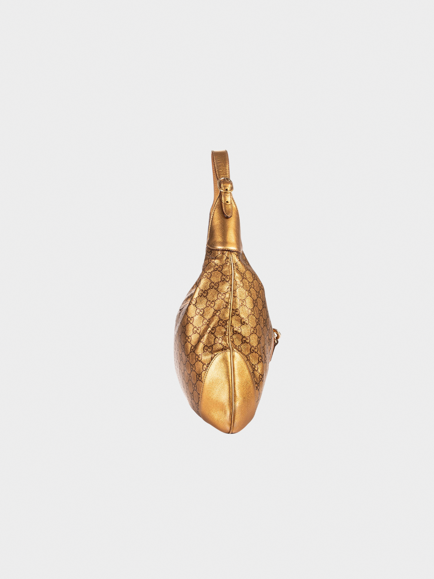 Gucci 2000s Gold Guccissima Leather Jackie O Bouvier Medium Hobo