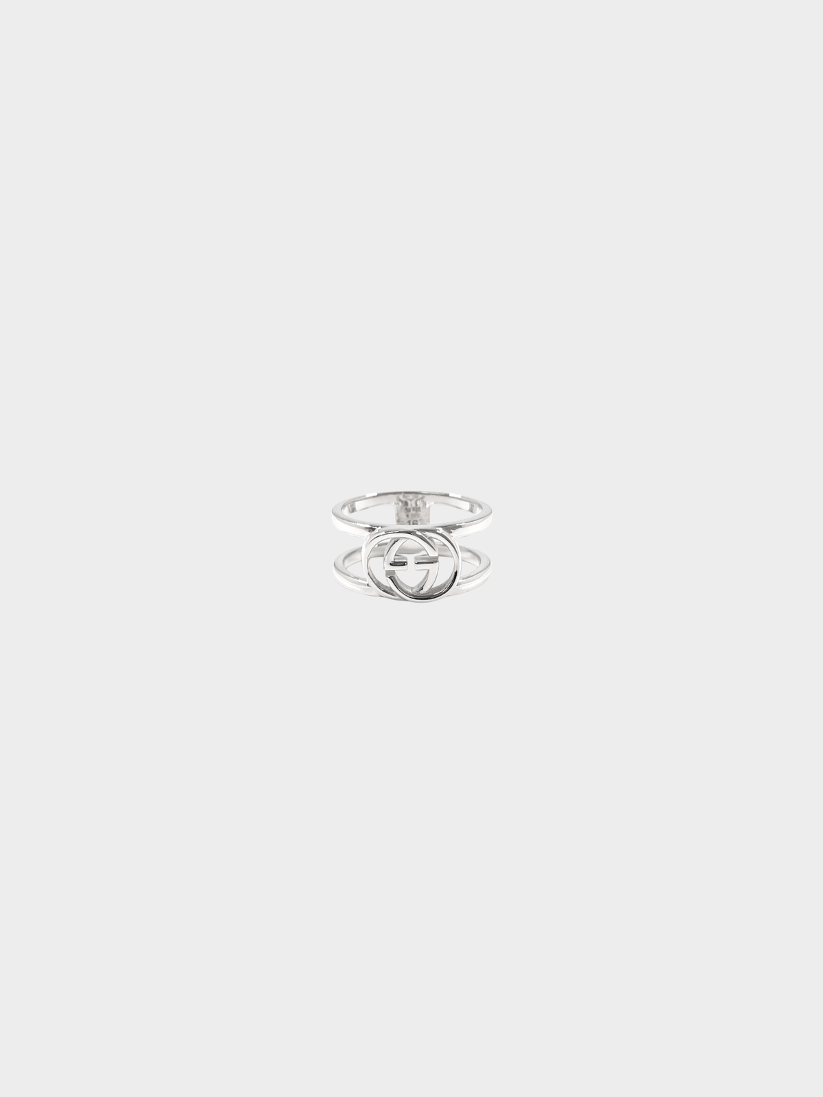Gucci 2000s Sterling Silver G Logo Ring