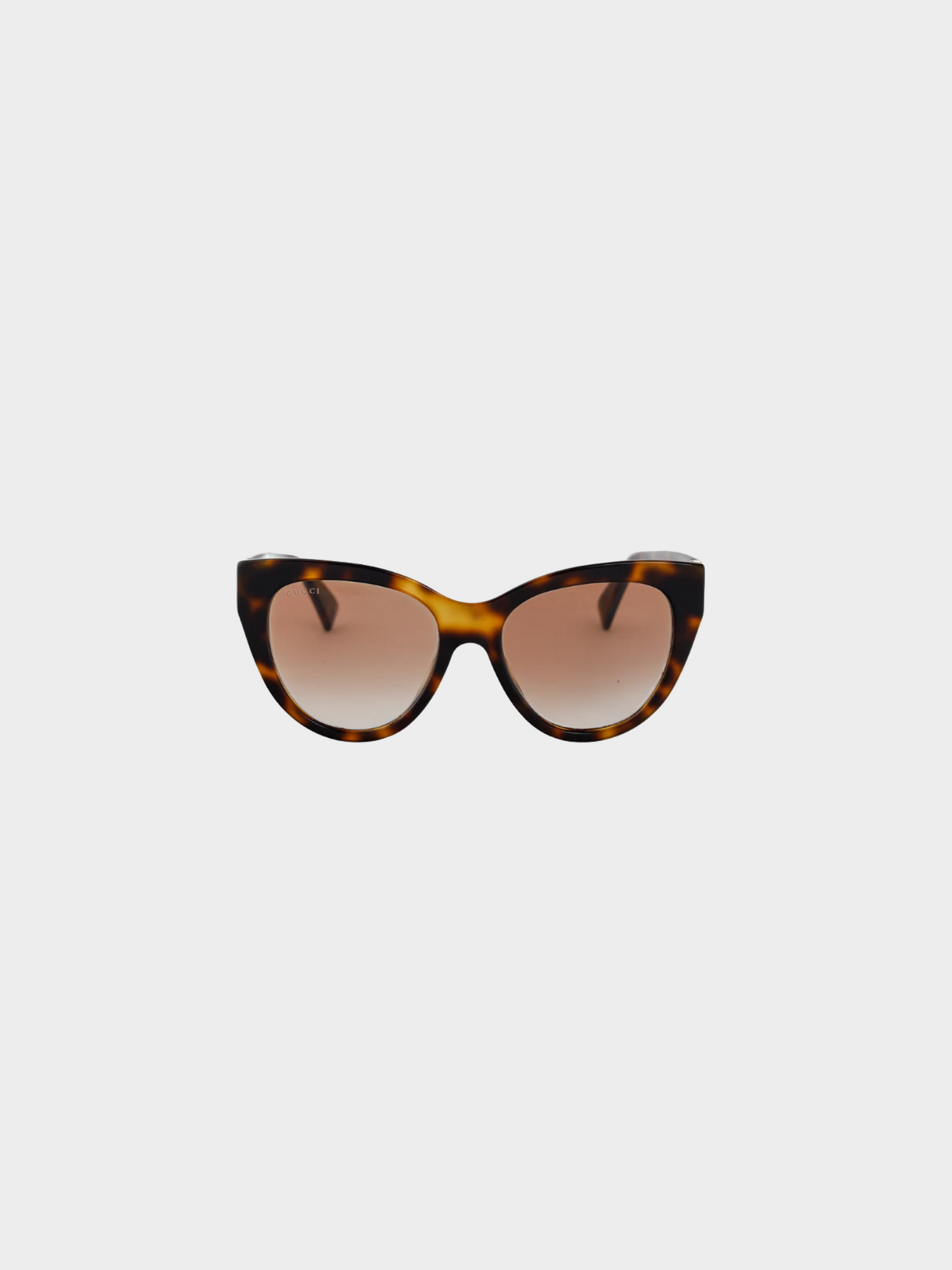 Gucci 2010s Web Plaque Tortoiseshell Cat-Eye Sunglasses