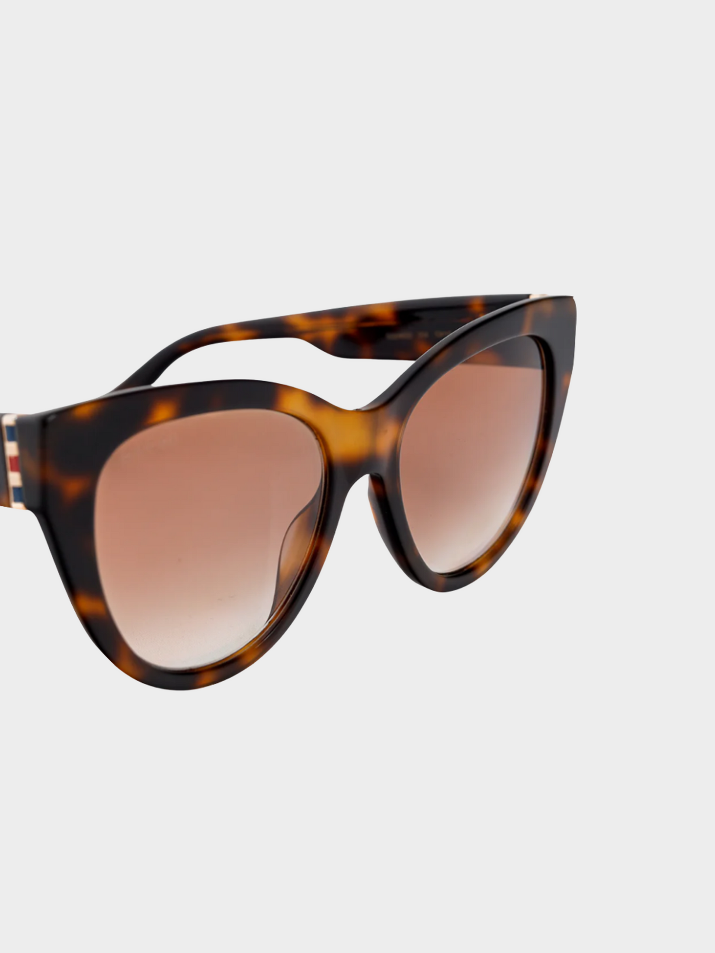 Gucci 2010s Web Plaque Tortoiseshell Cat-Eye Sunglasses