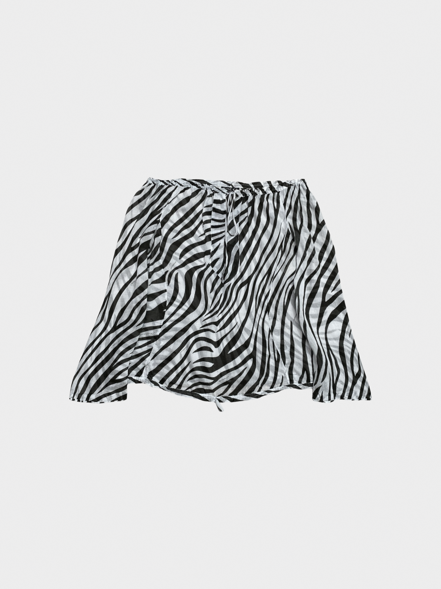 Gucci by Tom Ford SS 1996 Black and White Zebra Print Tunic Top