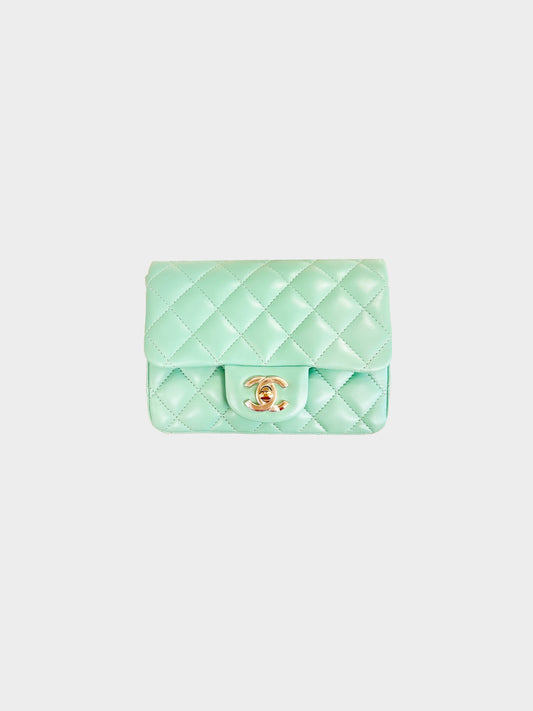 Chanel 2020 Pistachio Lambskin Mini Flap Bag