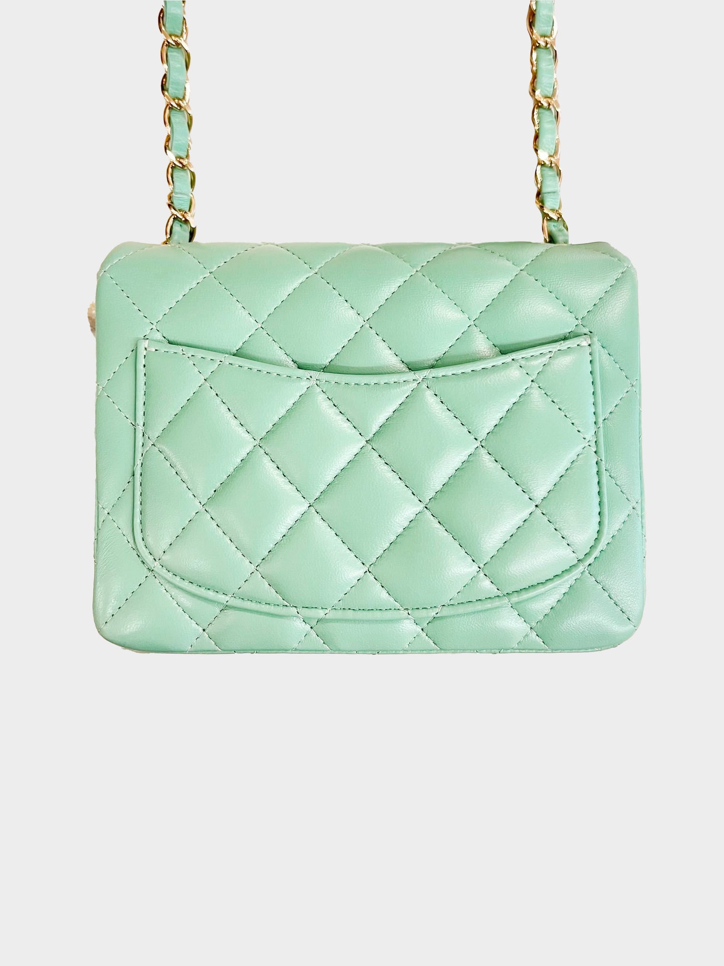 Chanel 2020 Pistachio Lambskin Mini Flap Bag