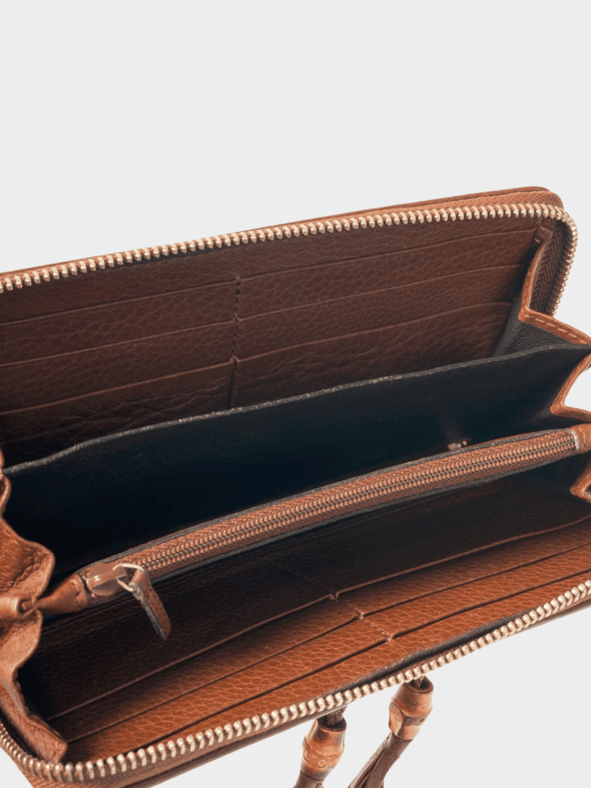 Gucci 2000s Beige GG Canvas Bamboo-Bow Wallet