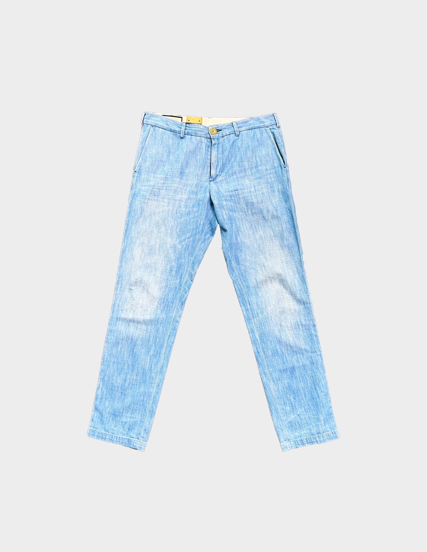 Gucci 2010s Bleach Washed Denim Chino Pants