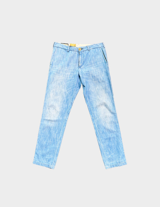 Gucci 2010s Bleach Washed Denim Chino Pants