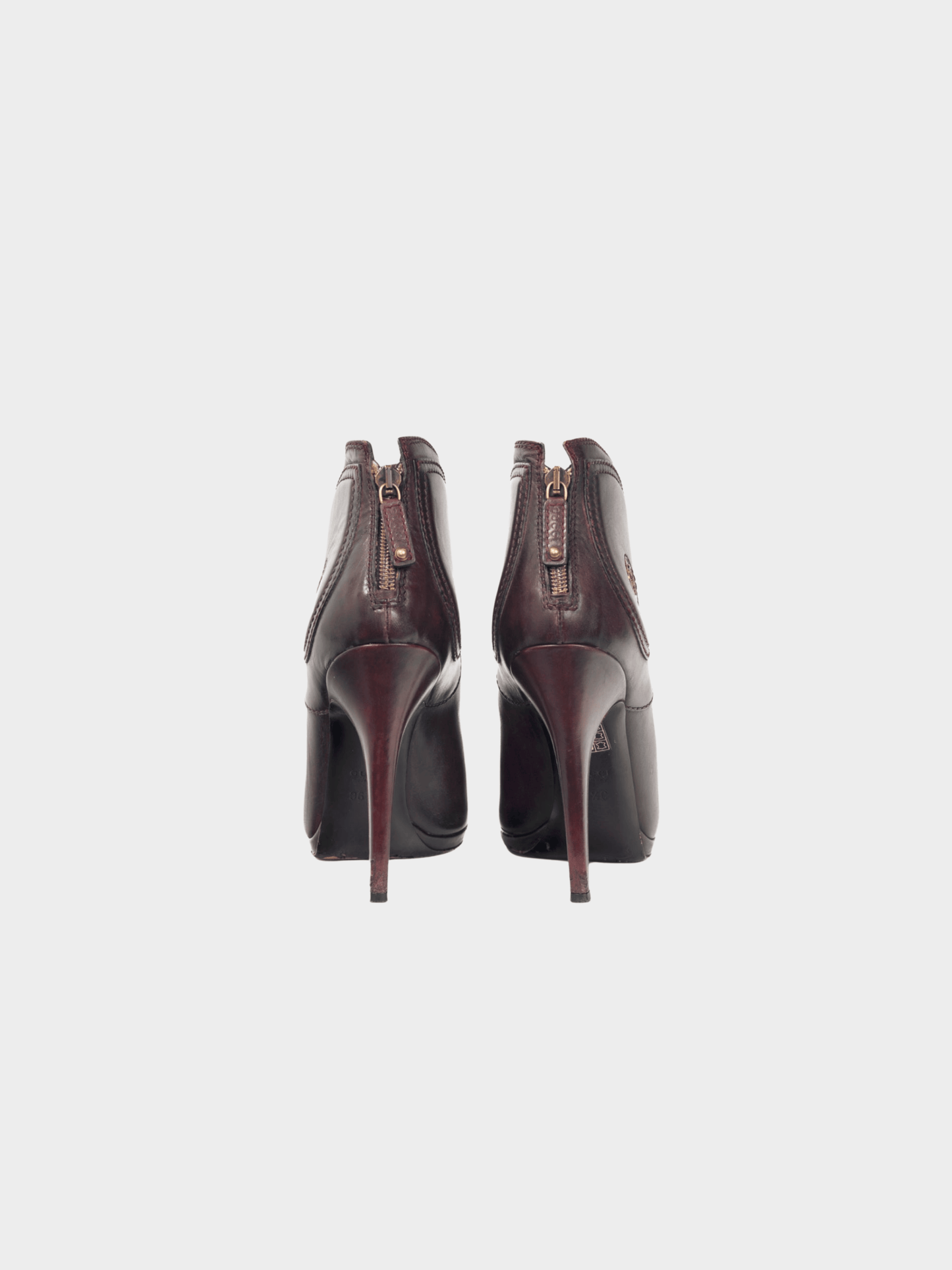 Gucci 2008 Diana Eggplant Betis Calf Hysteria Booties