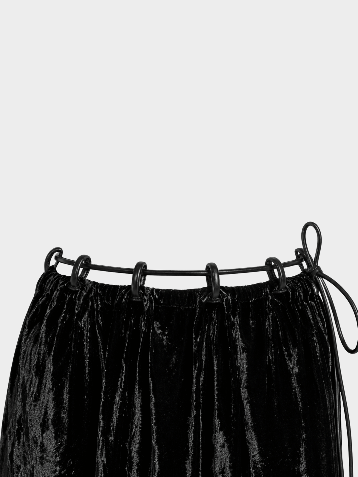 Gucci FW 1999 Runway Black Velvet Midi Skirt