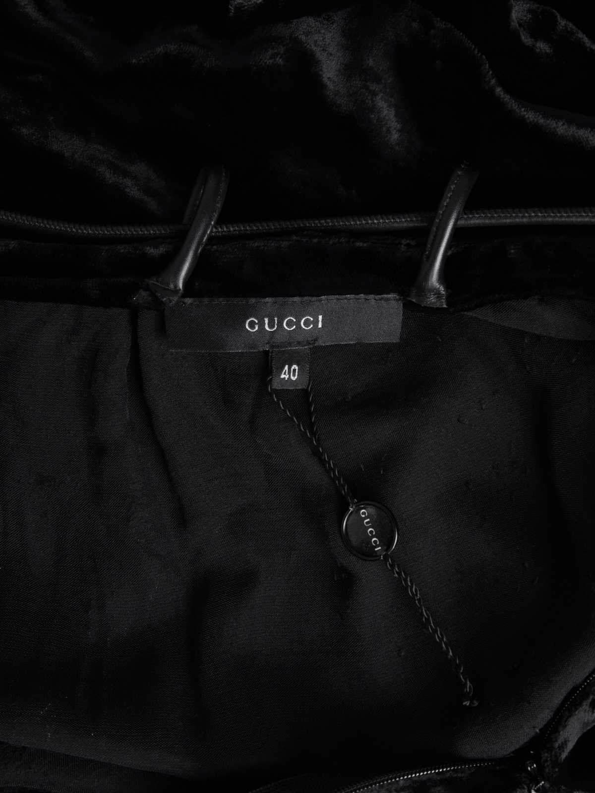 Gucci FW 1999 Runway Black Velvet Midi Skirt