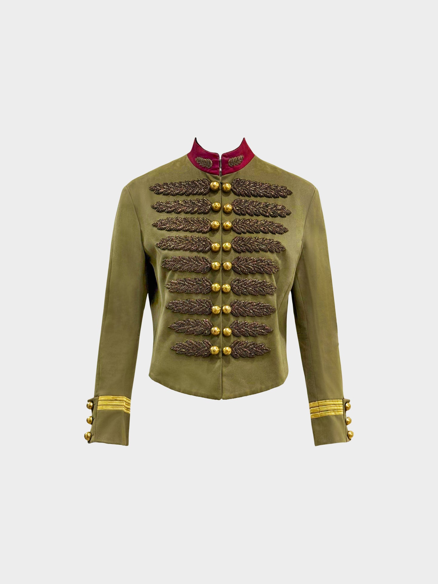 Gucci SS 2015 Green Napoleon Military Jacket