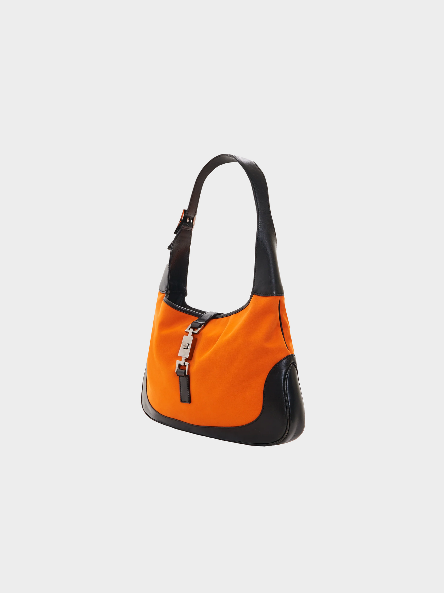 Gucci SS 1999 Orange Nylon leather Jackie hobo bag