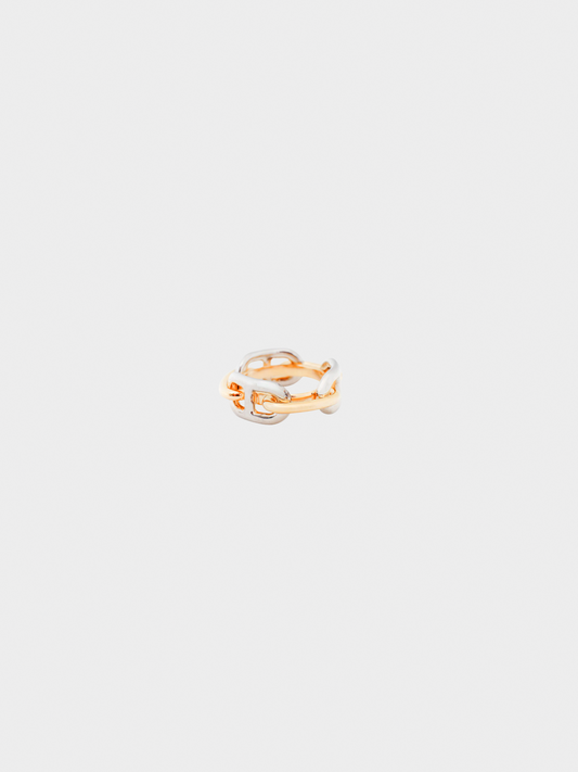 Hermes 2000s Regate Two-Tone Palladium-Plated Scarf 90 Ring