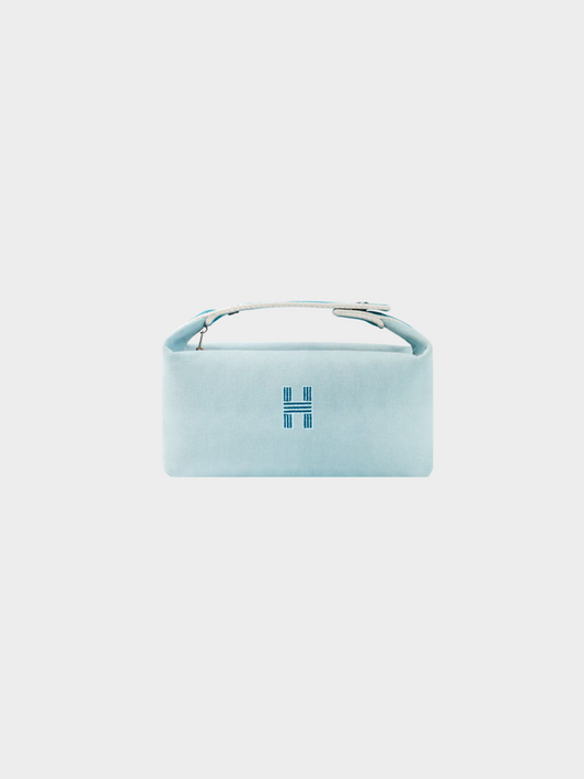 Hermes 2020s Light Blue Bride-a-Brac Small Model Goyave Canvas Case