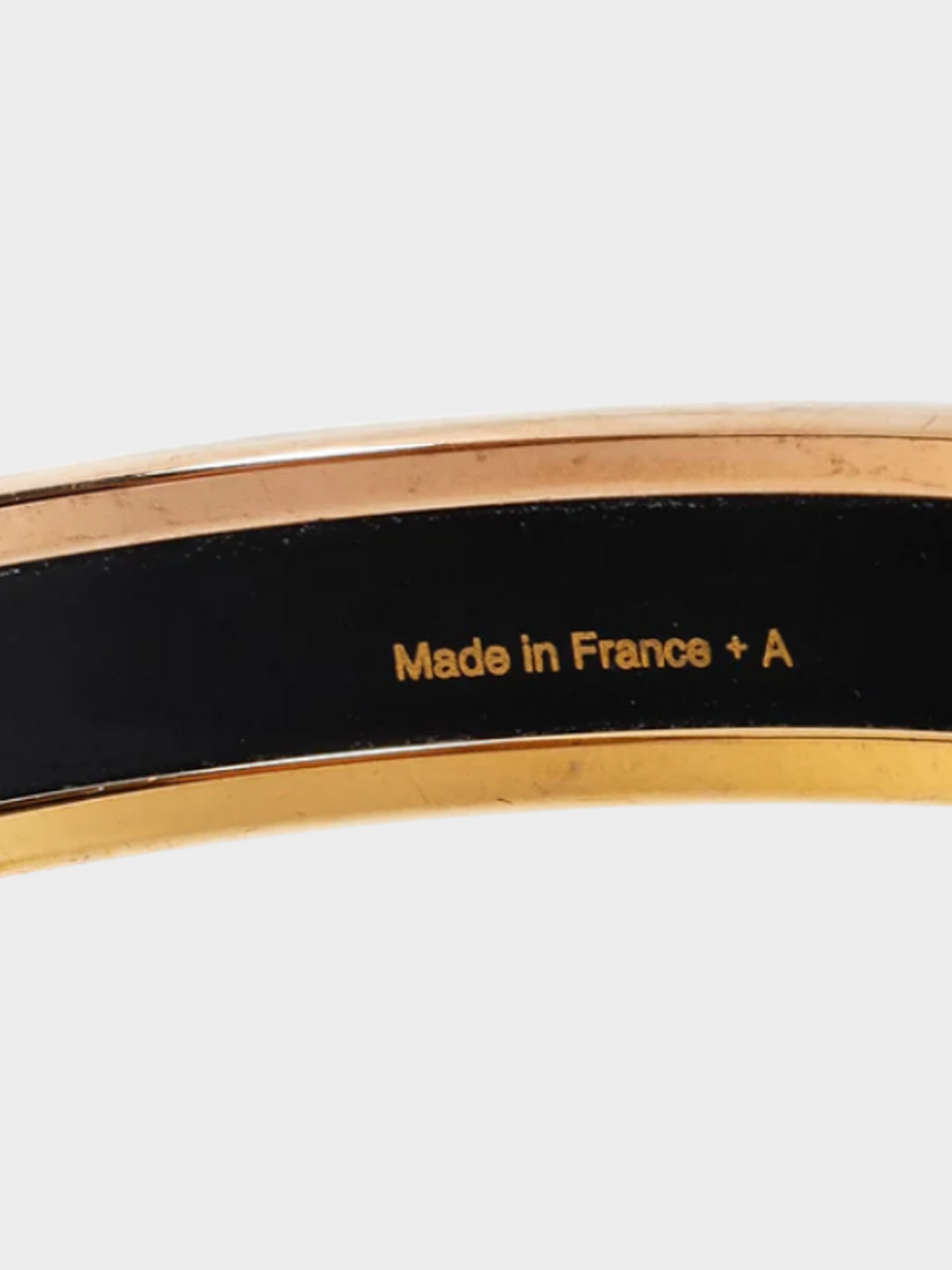 Hermès 2010s Brides de Gala White & Black Enamel Tattoo Bangle