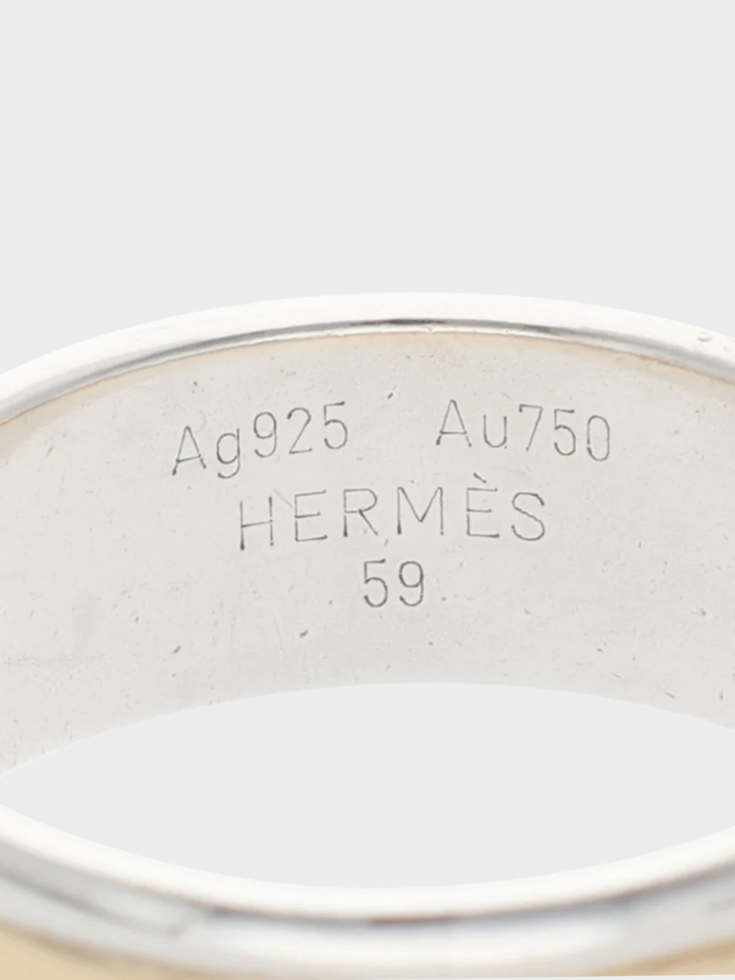 Hermes 2000s Gold and Silver Two-Tone H Band