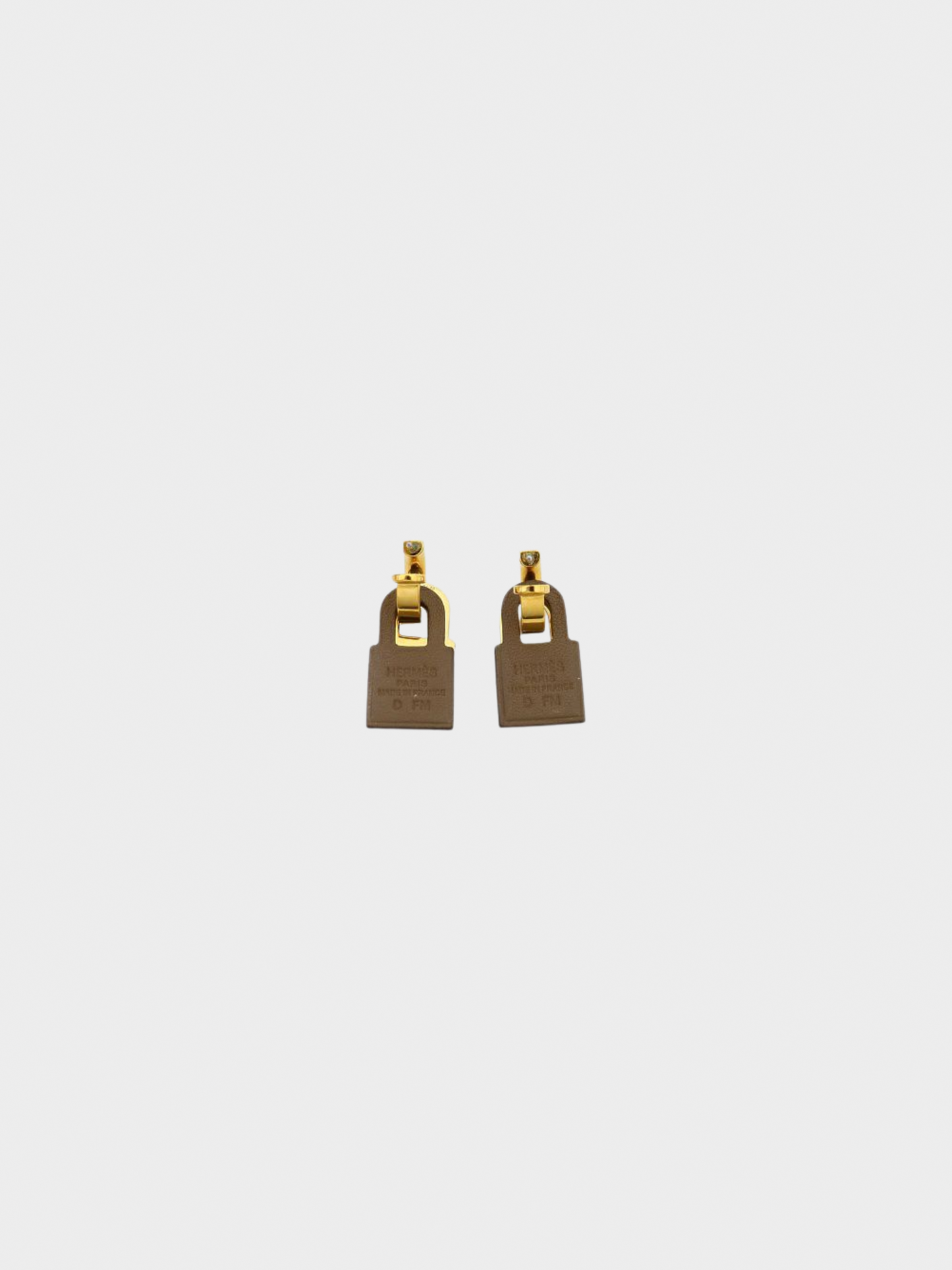 Hermes Autumn 2019 Gold Kelly Earrings
