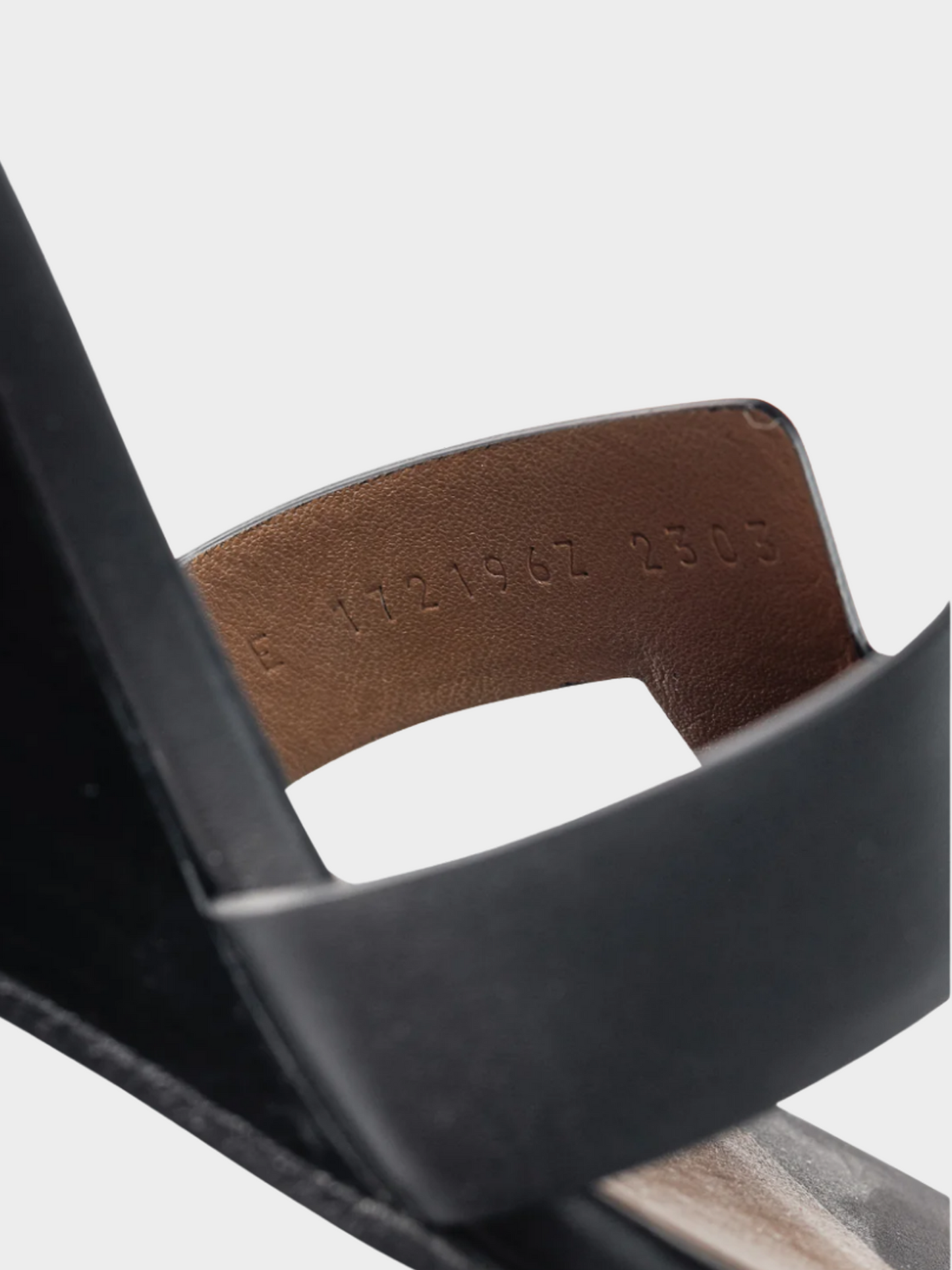 Hermes 2010s Legend Noir Calfskin "H" Wedge Sandals