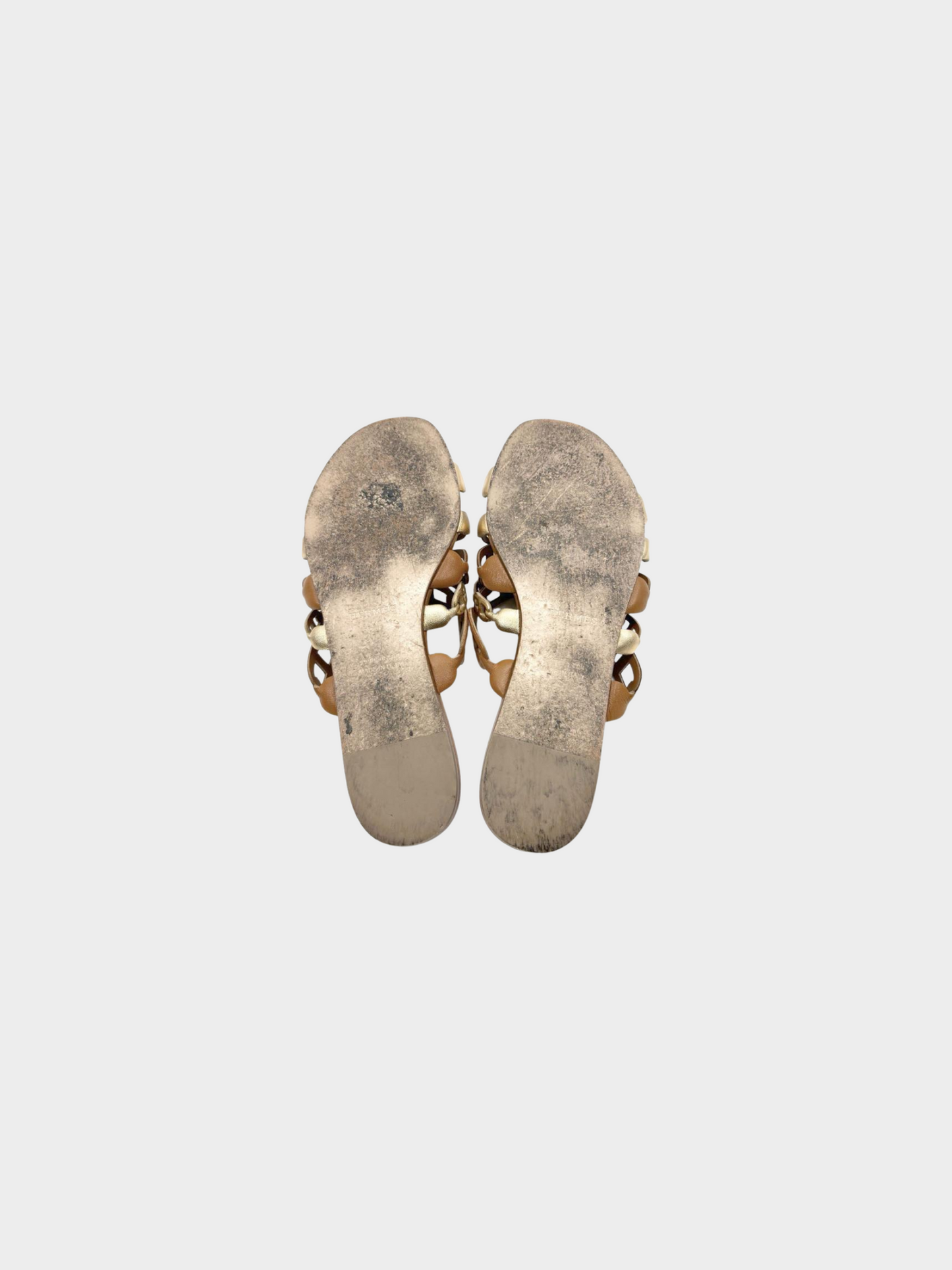 Hermes 2021 Metallic Brown Thalassa Chaine d'Ancre Sandals