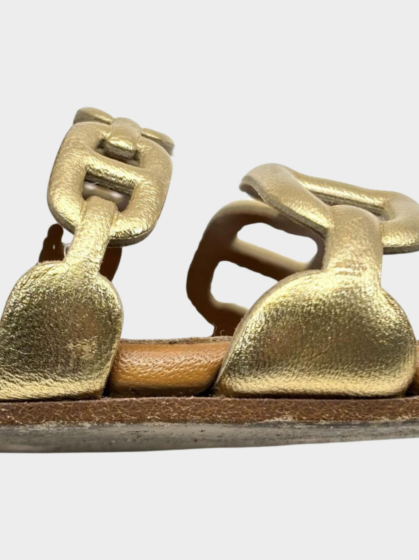 Hermes 2021 Metallic Brown Thalassa Chaine d'Ancre Sandals