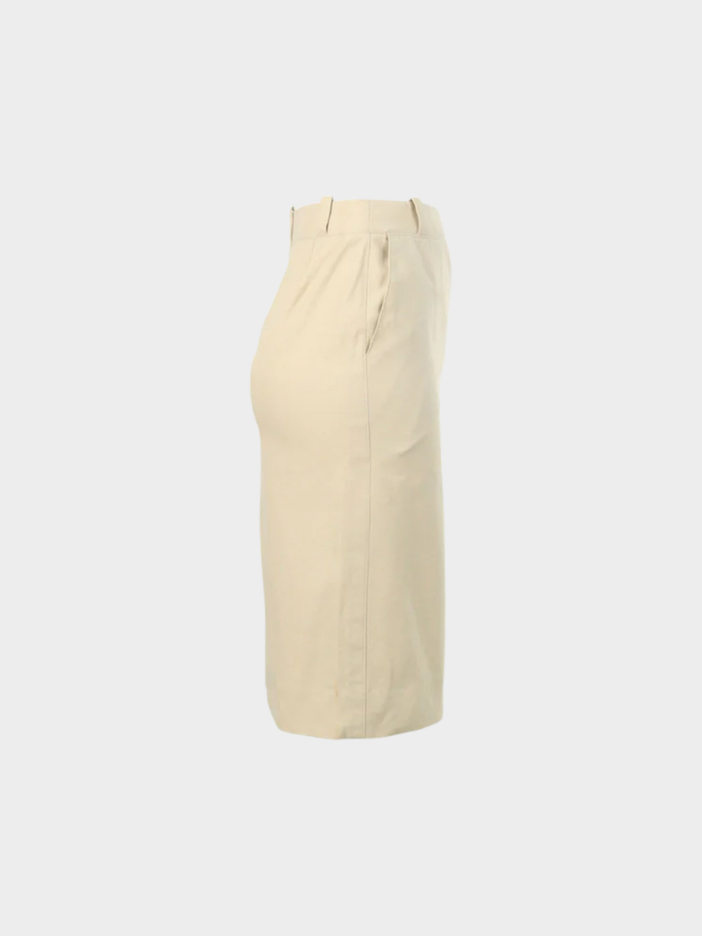 Hermès by Martin Margiela 1990s Beige Cotton Midi Skirt