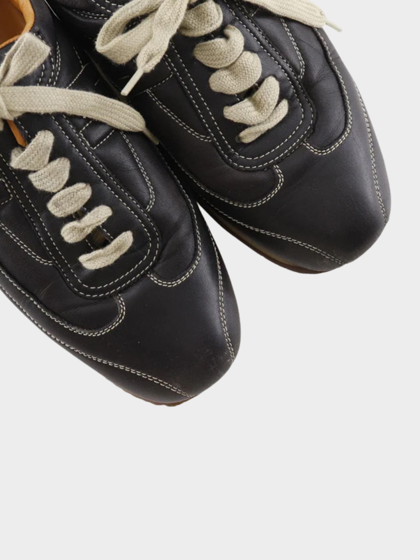 Hermes 2000s Brown Leather Quick Sneakers