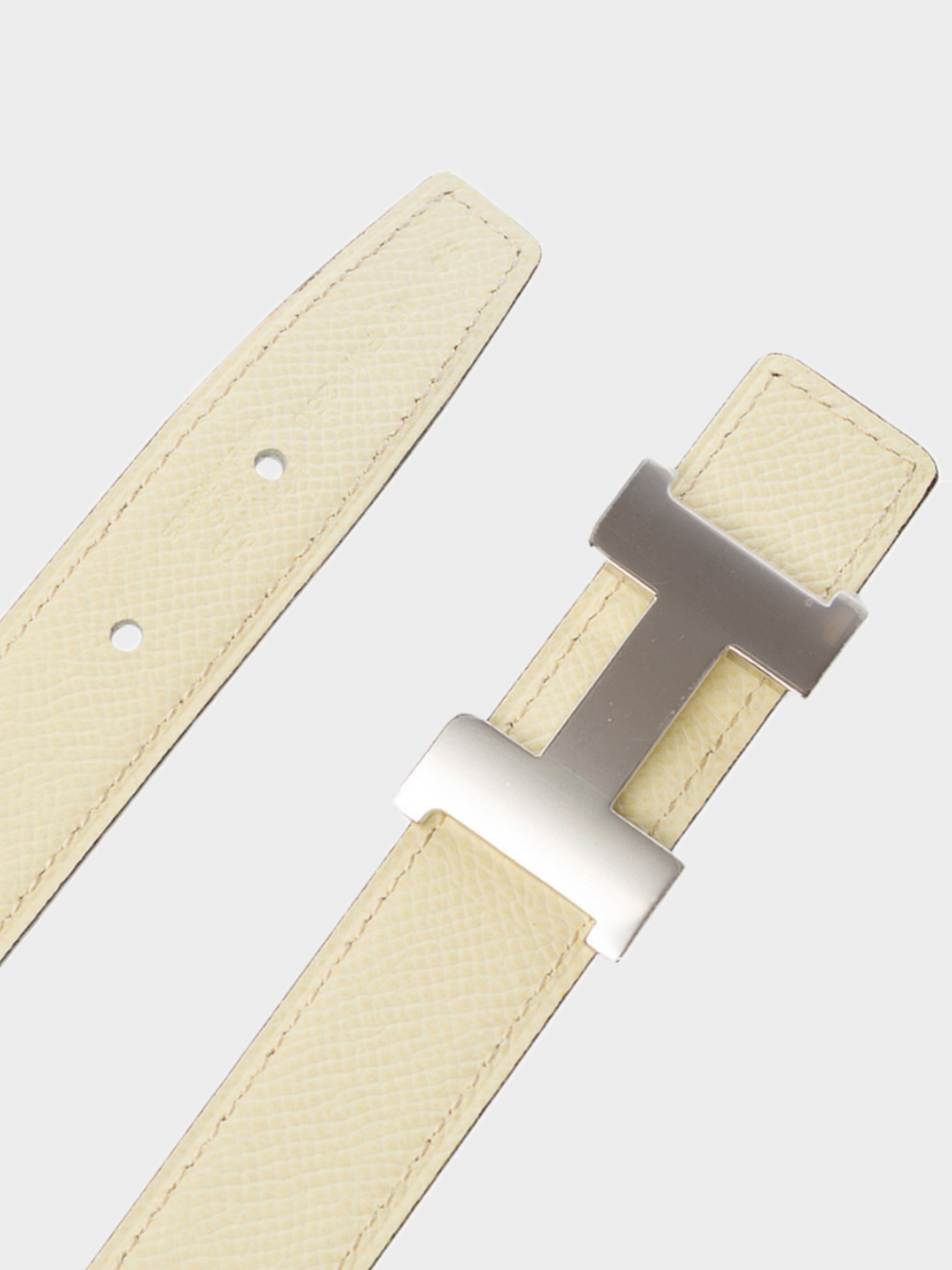Hermes 2020s Yellow H Buckle Leather Belt