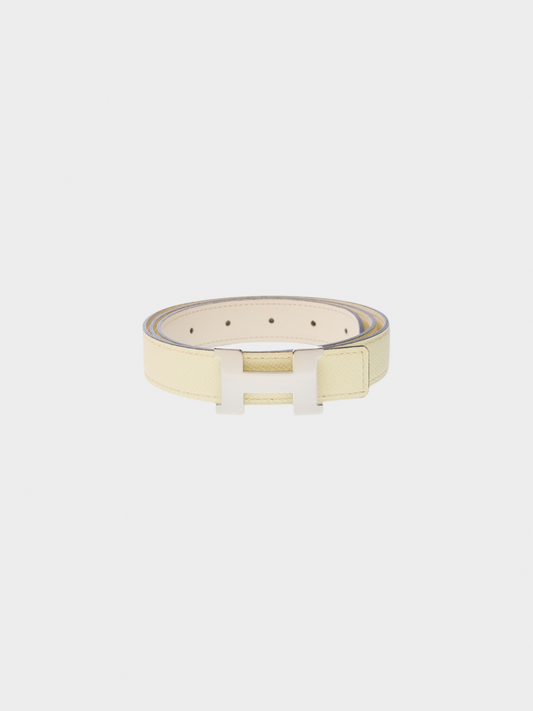 Hermes 2020s Yellow H Buckle Leather Belt