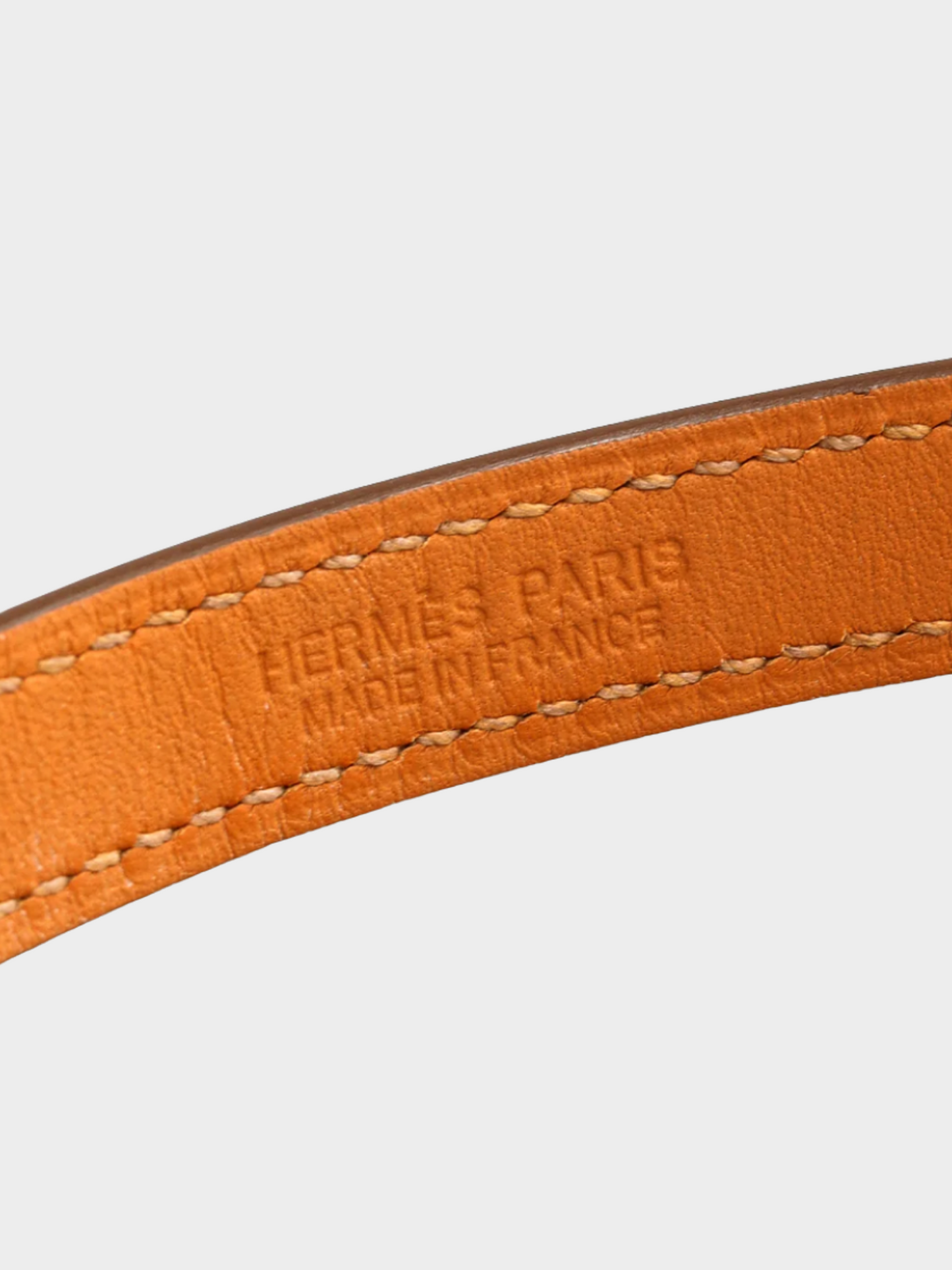 Hermes 2010s Coral Pink Rivale Double Tour Sanguine Swift Leather Bracelet