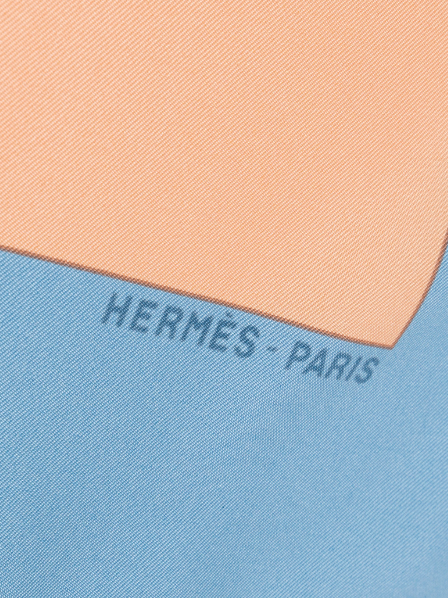 Hermes 2002 Les Plages Normandes II Blue Border Silk Scarf