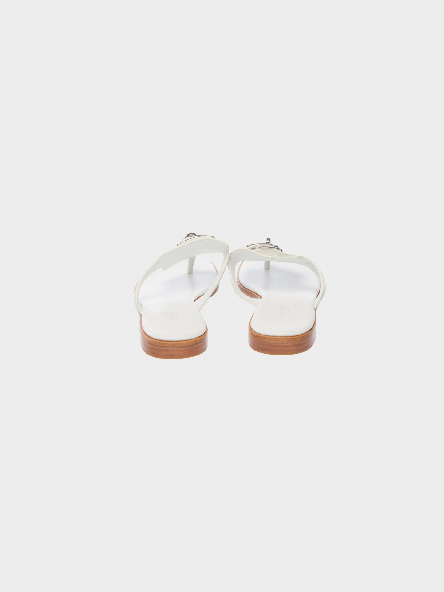 Hermes 2020s White Kelly Sandal Flats