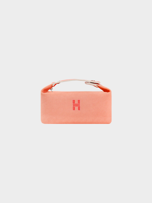 Hermes 2020s Coral Bride-a-Brac Small Model Goyave Canvas Case