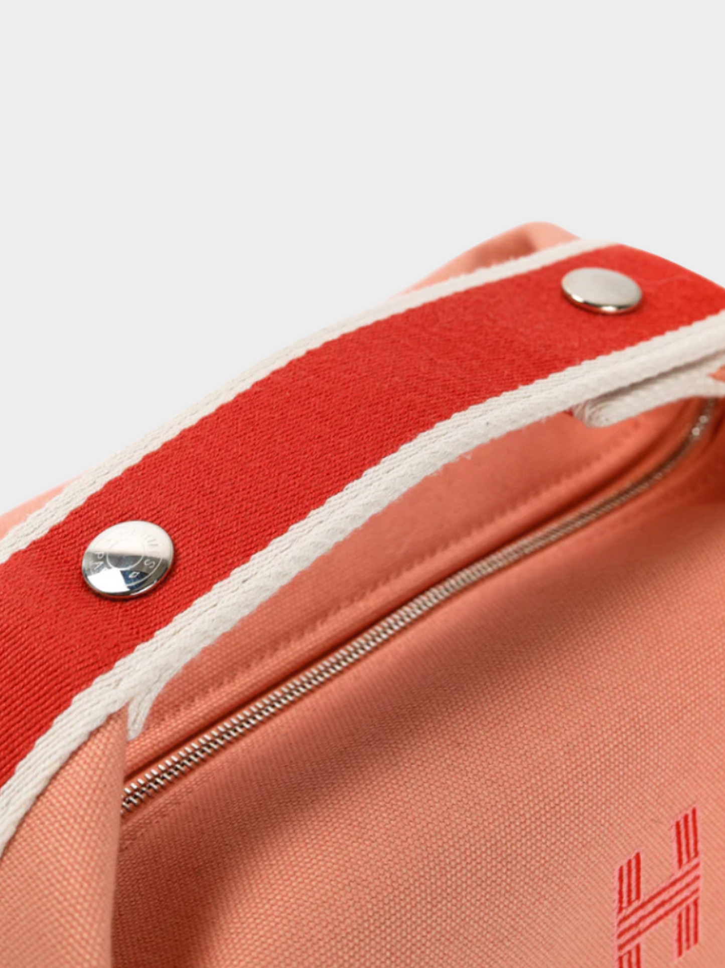 Hermes 2020s Coral Bride-a-Brac Small Model Goyave Canvas Case