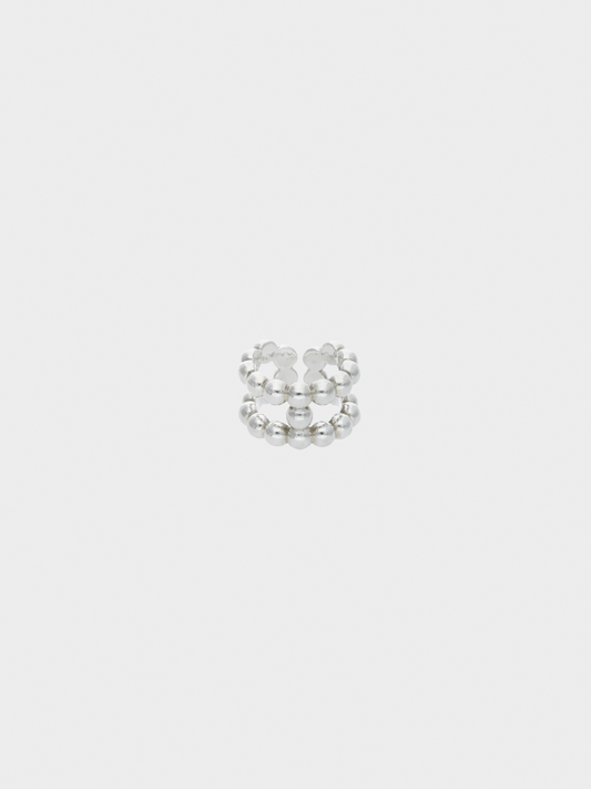 Hermes 2010s Silver Cutout Ring
