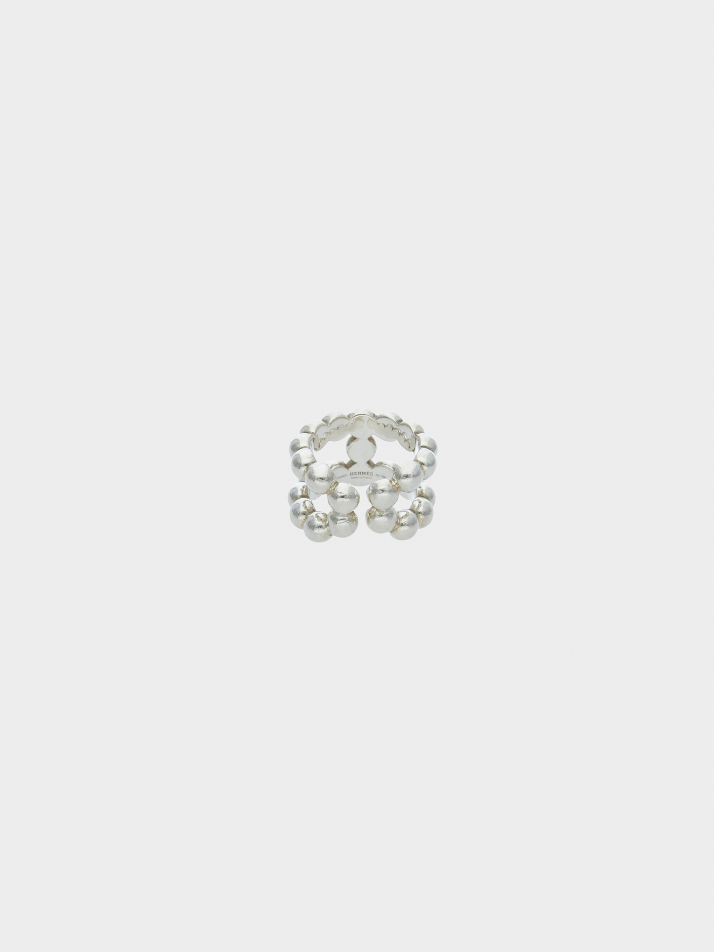 Hermes 2010s Silver Cutout Ring