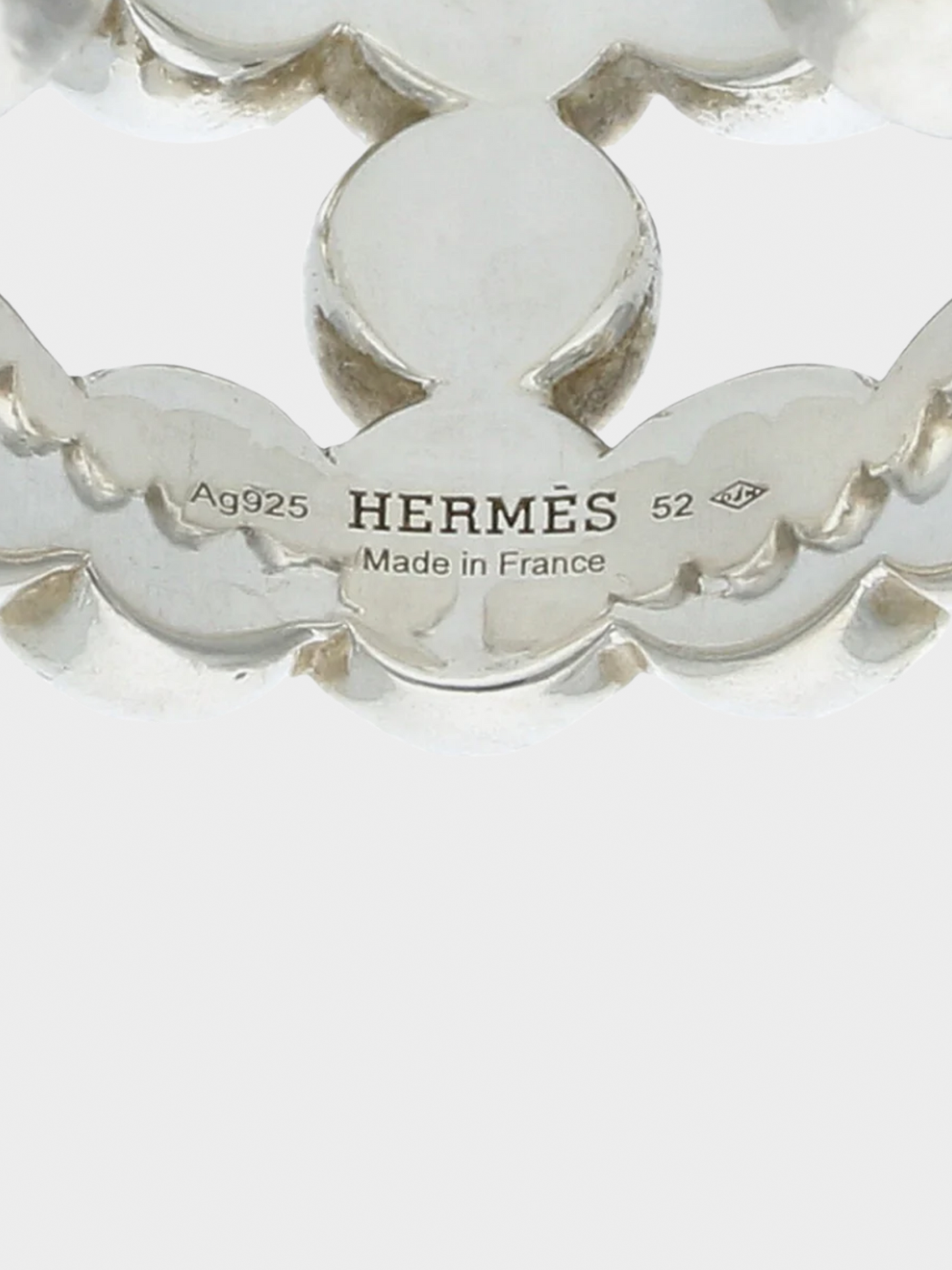 Hermes 2010s Silver Cutout Ring