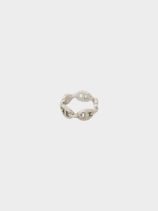 Hermès 2010s Silver Chaine d'Ancre Anchaine Ring