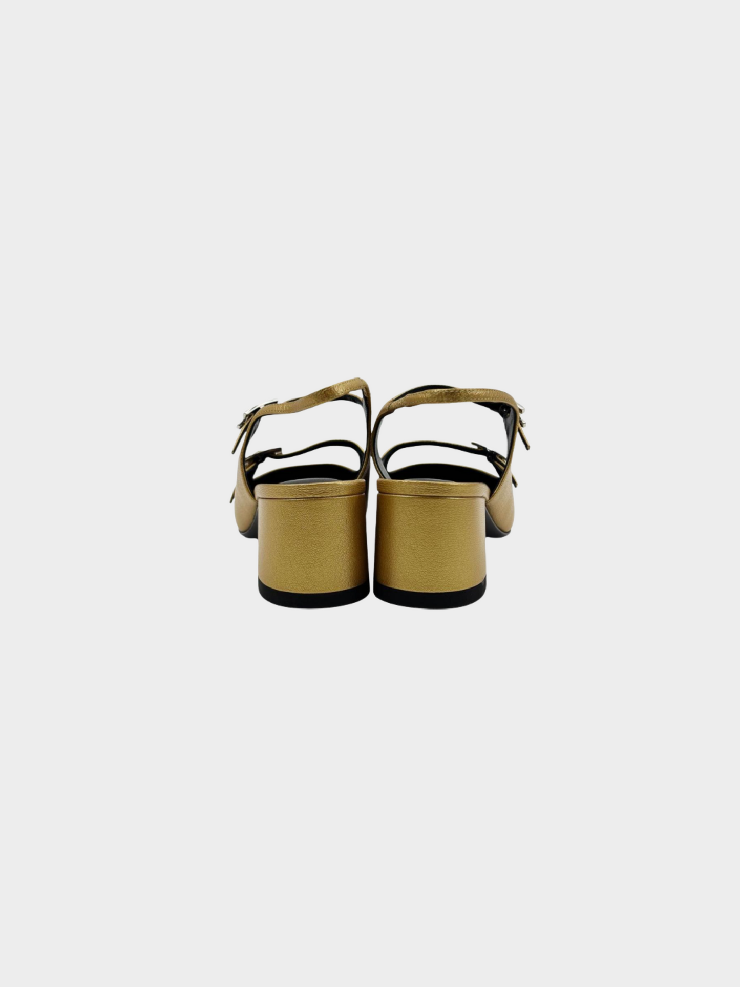 Hermes 2020s Gold Jackie 50 Leather Pumps