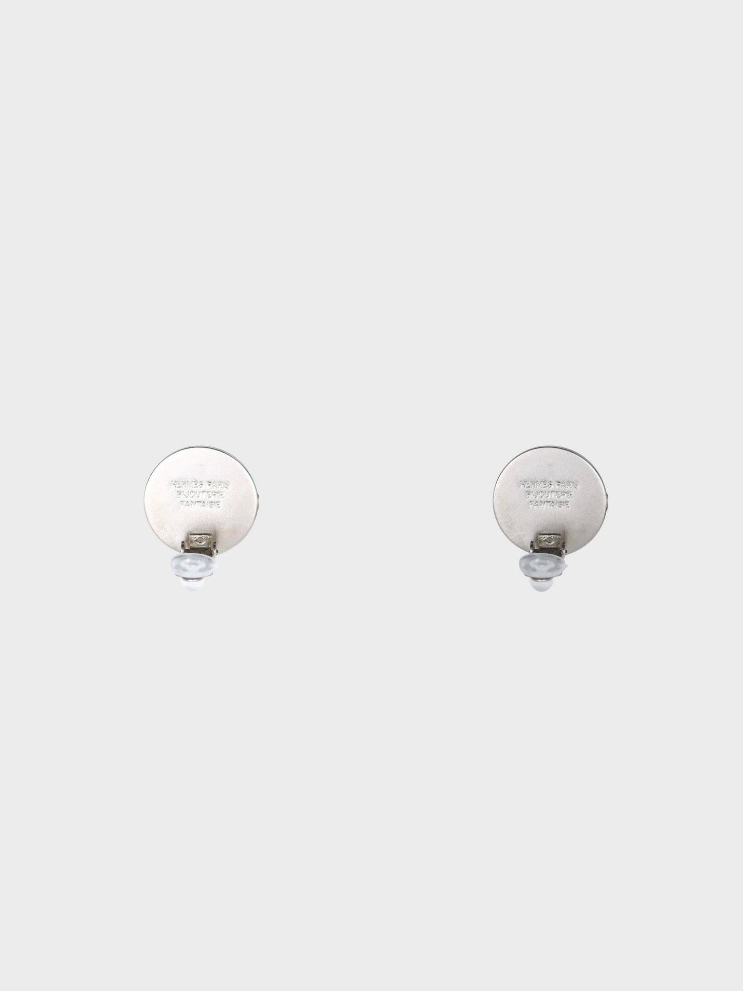 Hermès 2010s Silver Clou De Selle Clip-on Earrings
