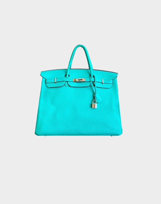 Hermès 2009 Lagoon Togo Birkin 40